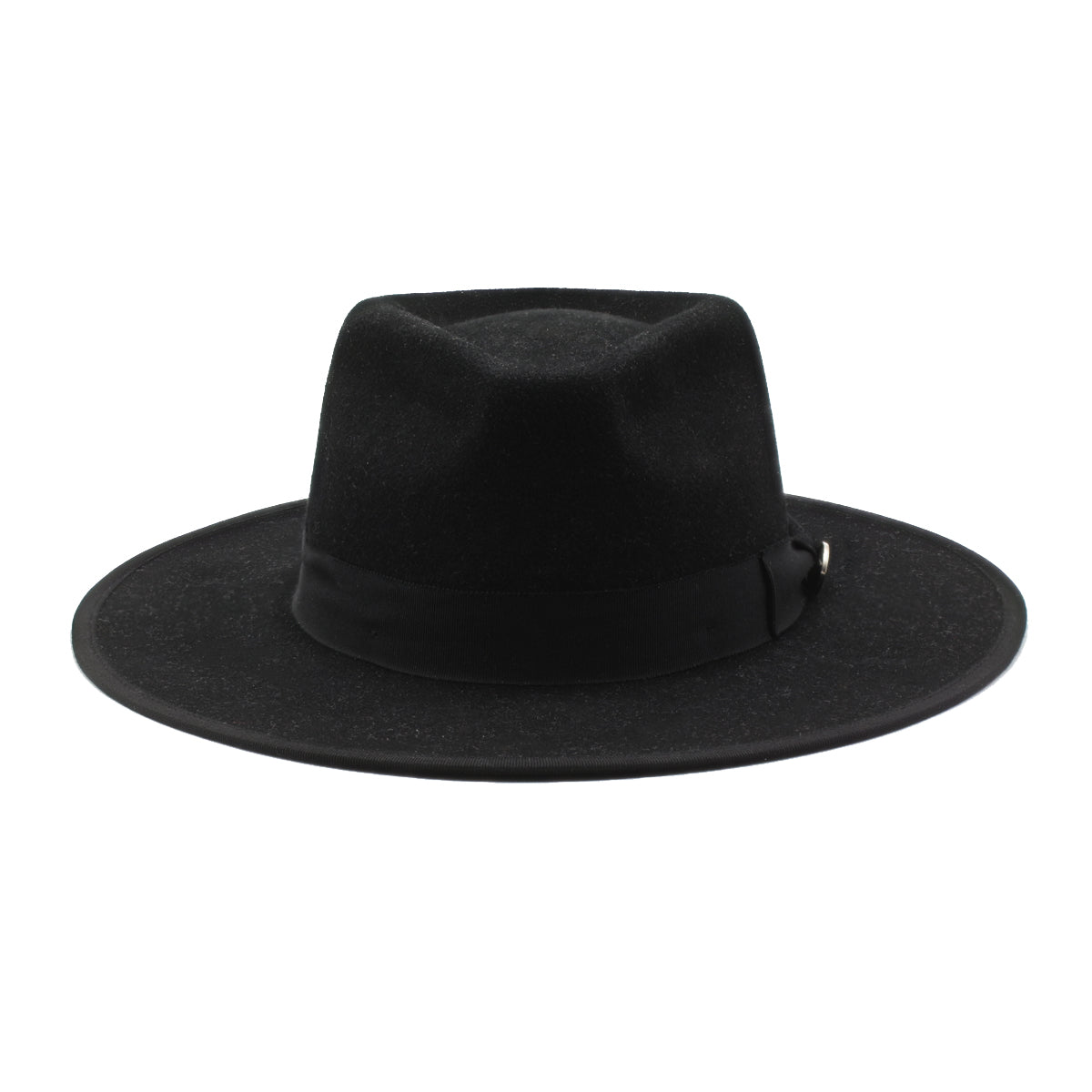The Warden - Black Wide-Brim Wool Hat with Black Ribbon FINAL SALE ...